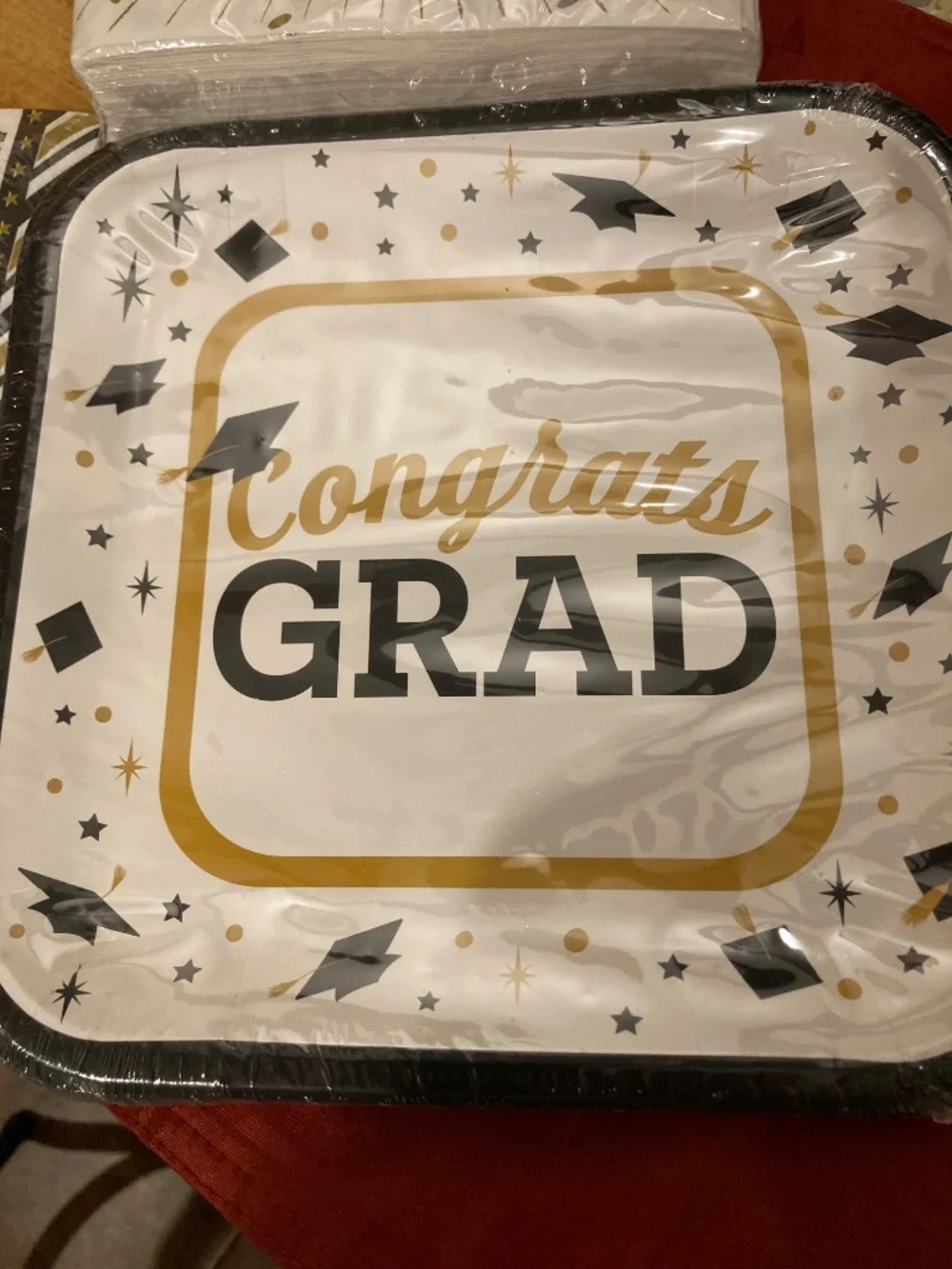 Graduation Napkins and plates unopened